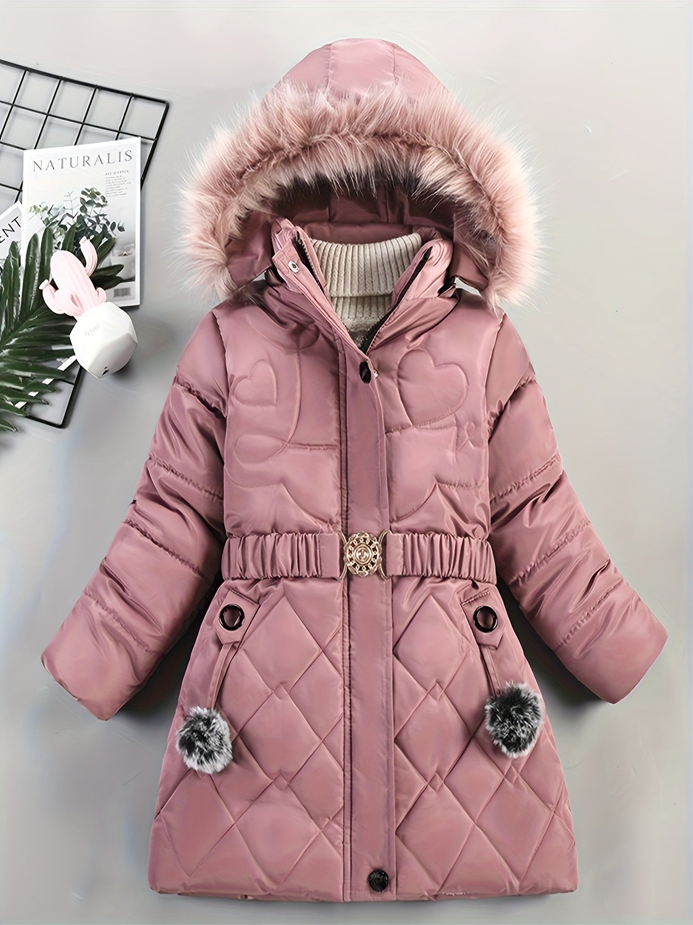 SnowFlurry | Cozy Winter Coat with Hood for Girls