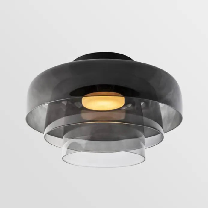 LuxeGleam - Classic Glass Ceiling Lamp
