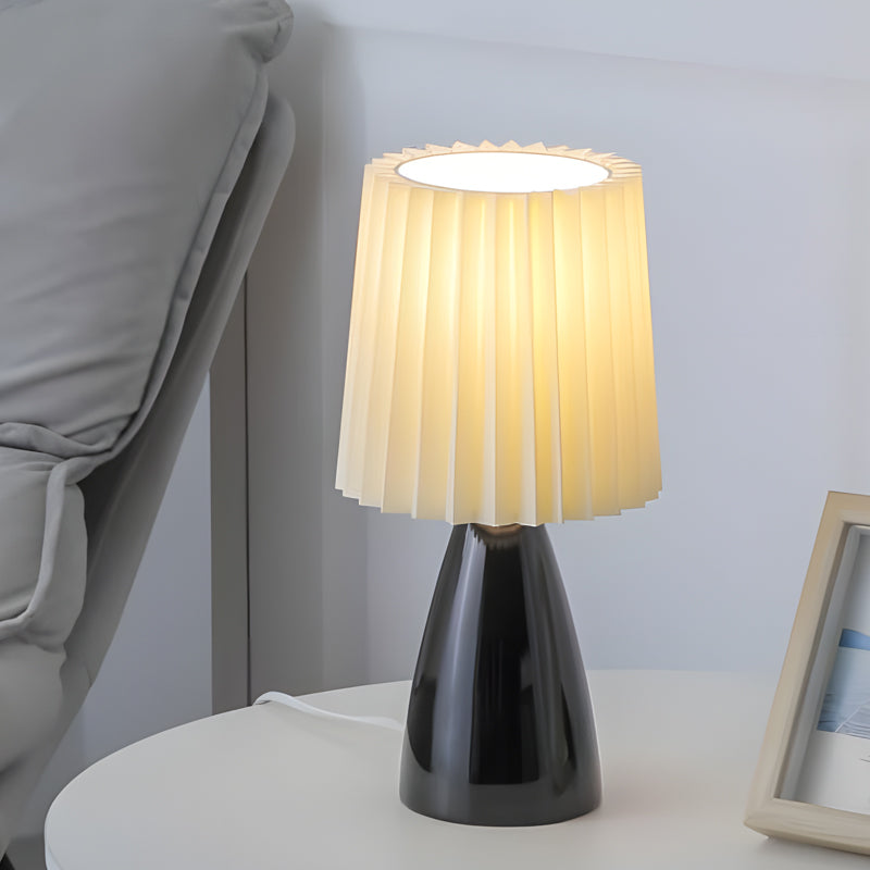 LumiPleat - Glass Base Dimmable Desk Lamp