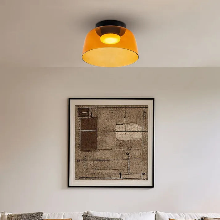 LuxeGleam - Classic Glass Ceiling Lamp