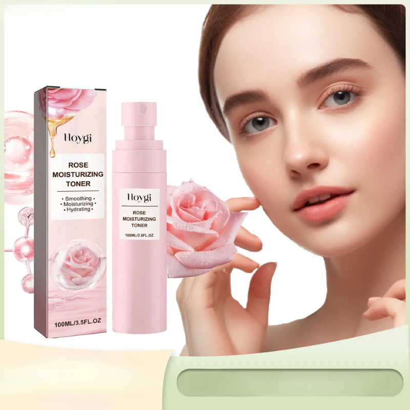 HydraRose Glow - Tonique hydratant à la rose pour les soins de la peau sèche et rugueuse
