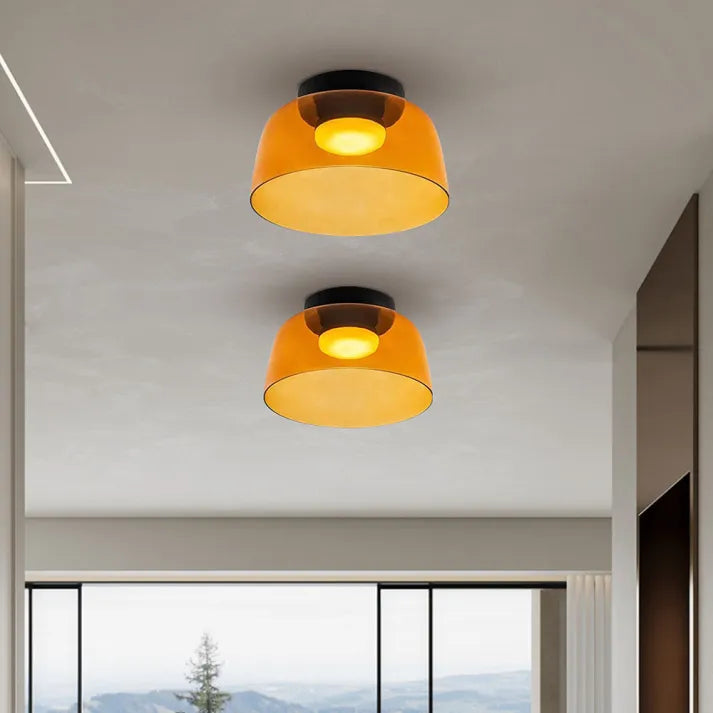 LuxeGleam - Classic Glass Ceiling Lamp
