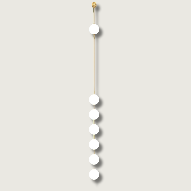 StreamGold – Lampada da parete verticale moderna con accenti dorati