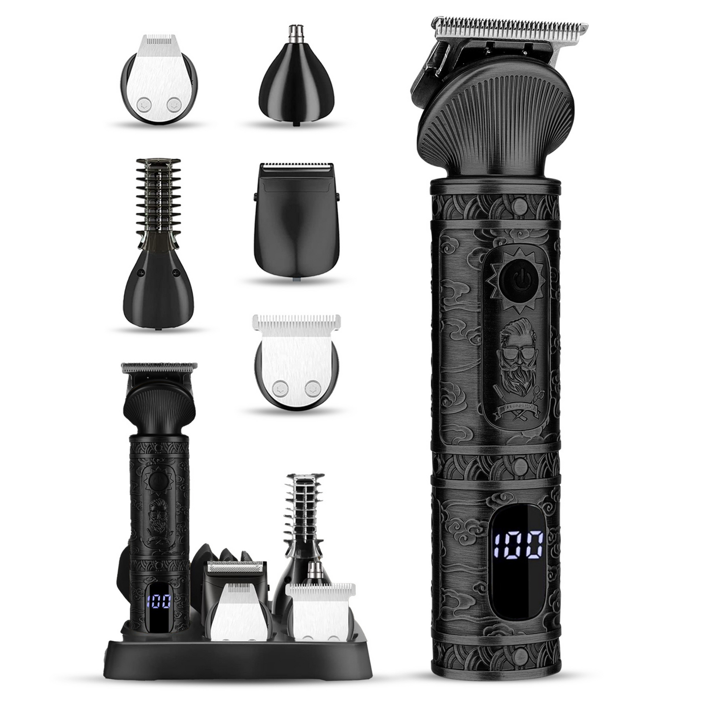 BeardMaster - 6-w-1 Trymer z Uchwyt do Przechowywania