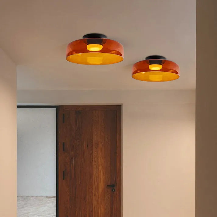 LuxeGleam - Classic Glass Ceiling Lamp
