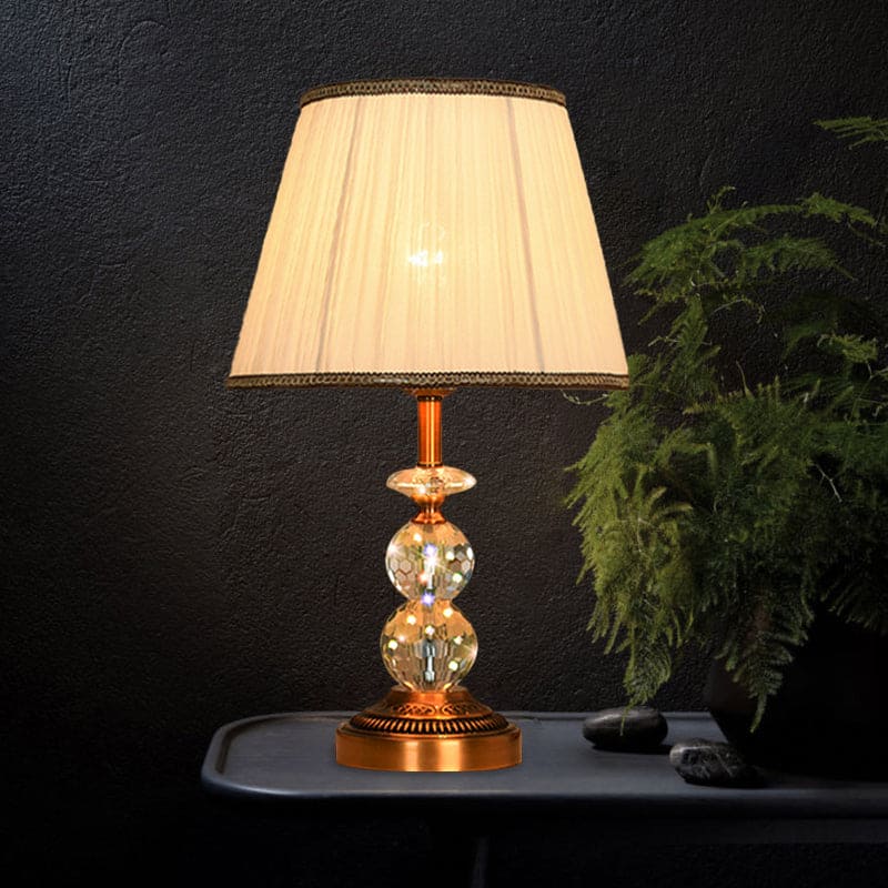 SculpturalShine – Crystal Ball Table Lamp with Refined Elegance