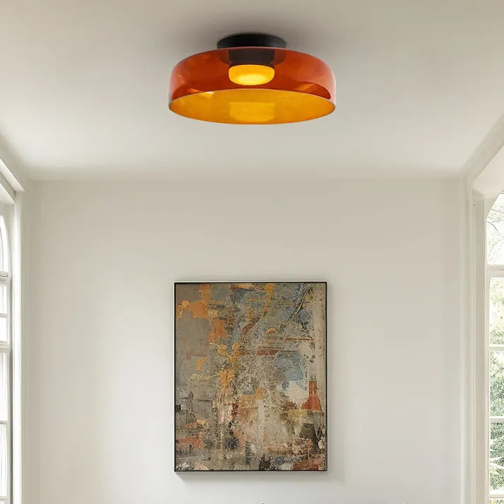 LuxeGleam - Classic Glass Ceiling Lamp