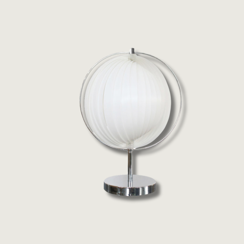 SpinAura – Elegant Chrome Desk Lamp