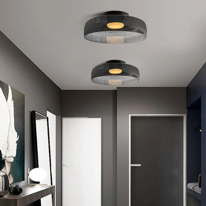 LuxeGleam - Classic Glass Ceiling Lamp