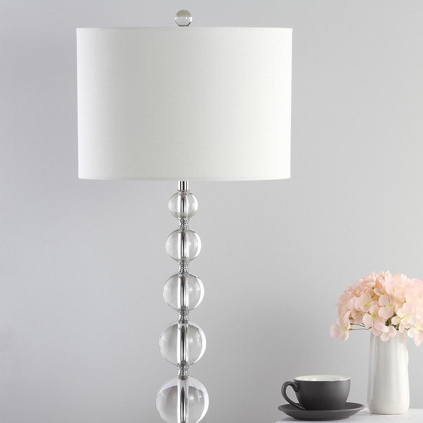 CrystalSphere - Elegant Table Lamp with Crystal Globe Design