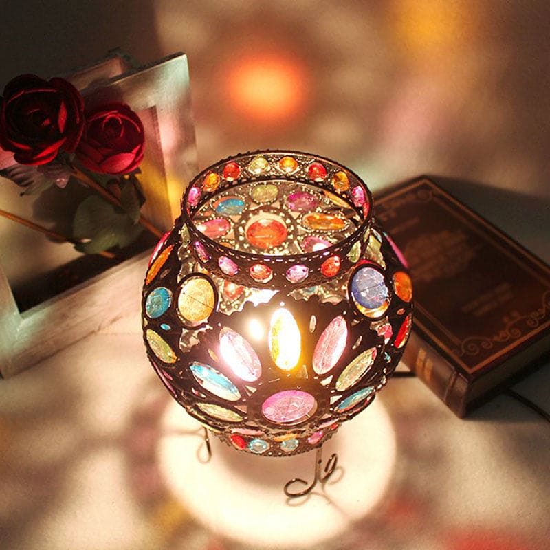 LuxeLume - Stylish Acrylic Bead Nightstand