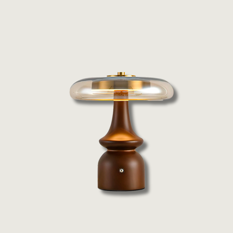 GlowSphere – Lampada d'accento moderna in ambra e fumo