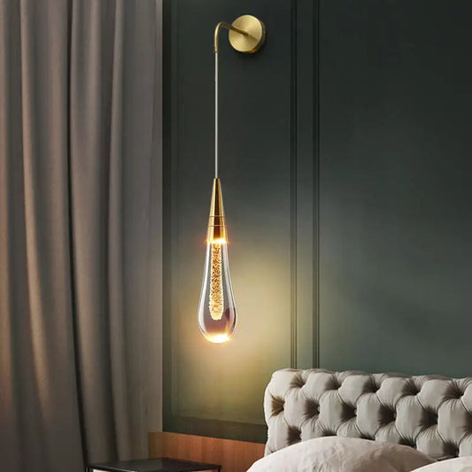 LuxeGlide – Chic Vanddråbe LED Væglampe