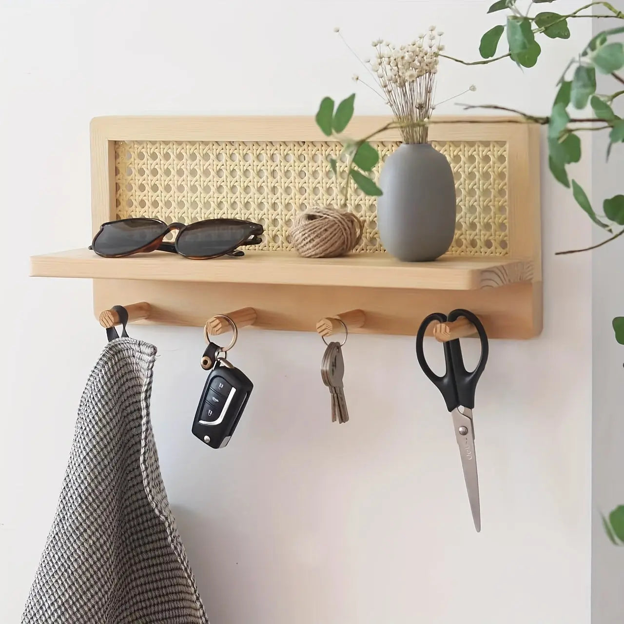 HookShelf - Étagère en bois avec crochets