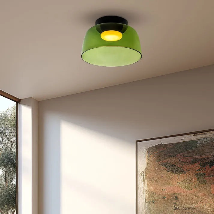 LuxeGleam - Classic Glass Ceiling Lamp