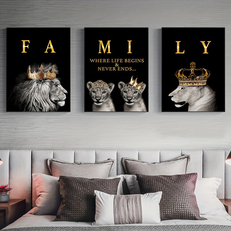 SavannaMajesty - Lion Family Artwork Set