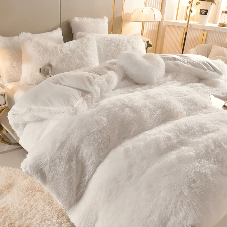 LuxeCocoon - Premium Velvet Duvet and Pillow Set