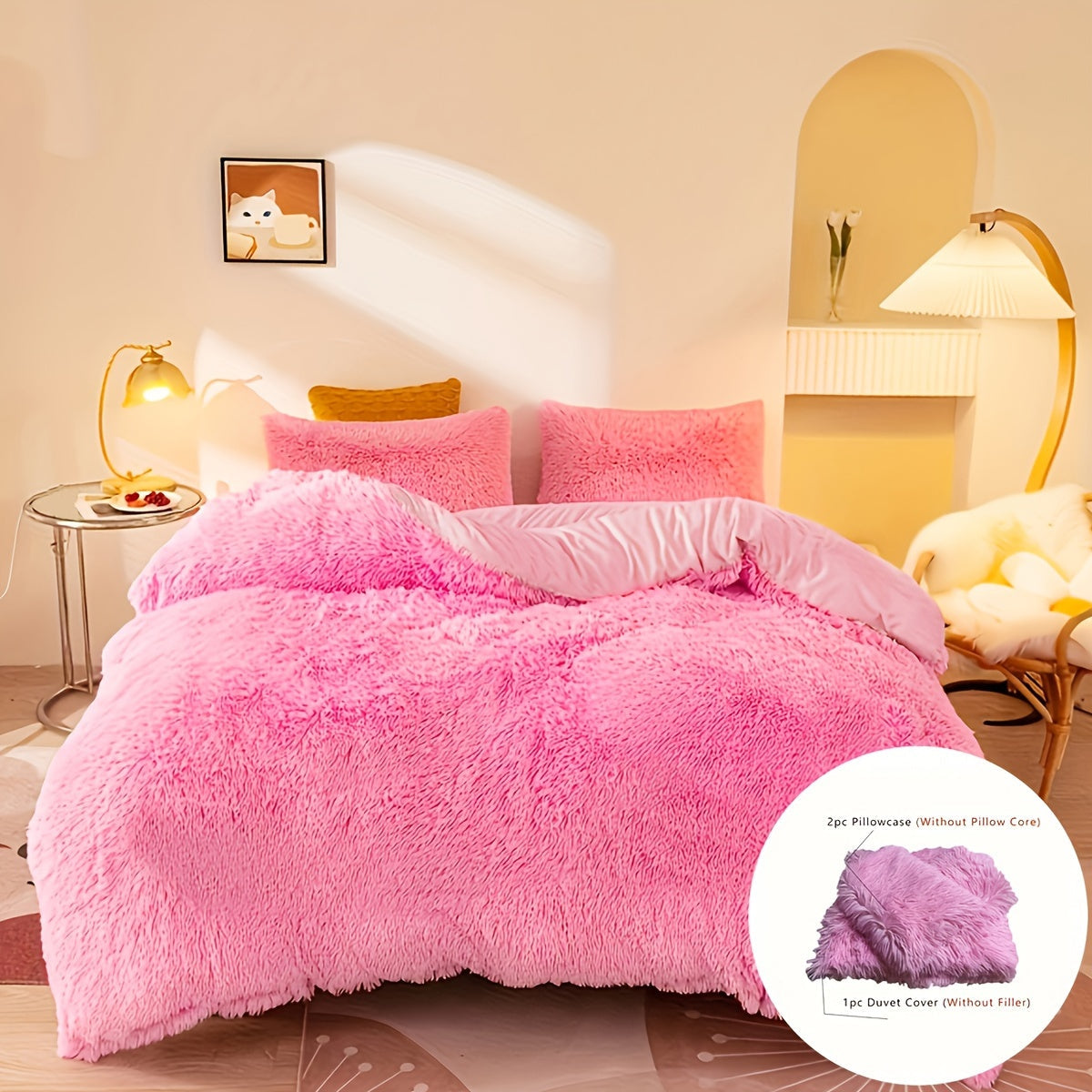 LuxeCocoon - Premium Velvet Duvet and Pillow Set