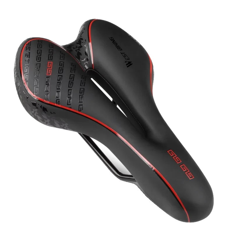 Gel Comfort Bicycle Saddle – Most Comfortable Bike Seat for Road and MTB, Lightweight PU Leather, Gel + Foam Filling, 27cm x 16cm-1