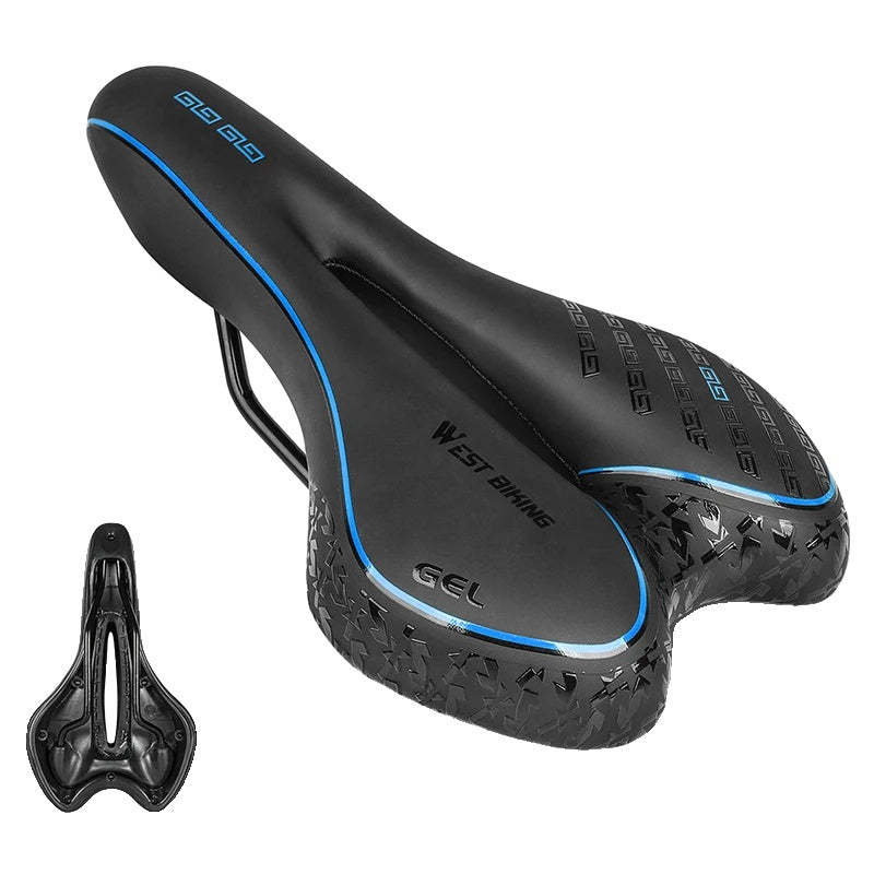 Variant image for Gel Comfort Bicycle Saddle – Most Comfortable Bike Seat for Road and MTB, Lightweight PU Leather, Gel + Foam Filling, 27cm x 16cm-1