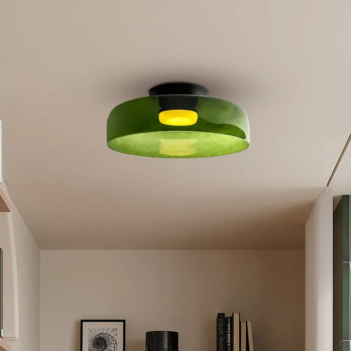LuxeGleam - Classic Glass Ceiling Lamp