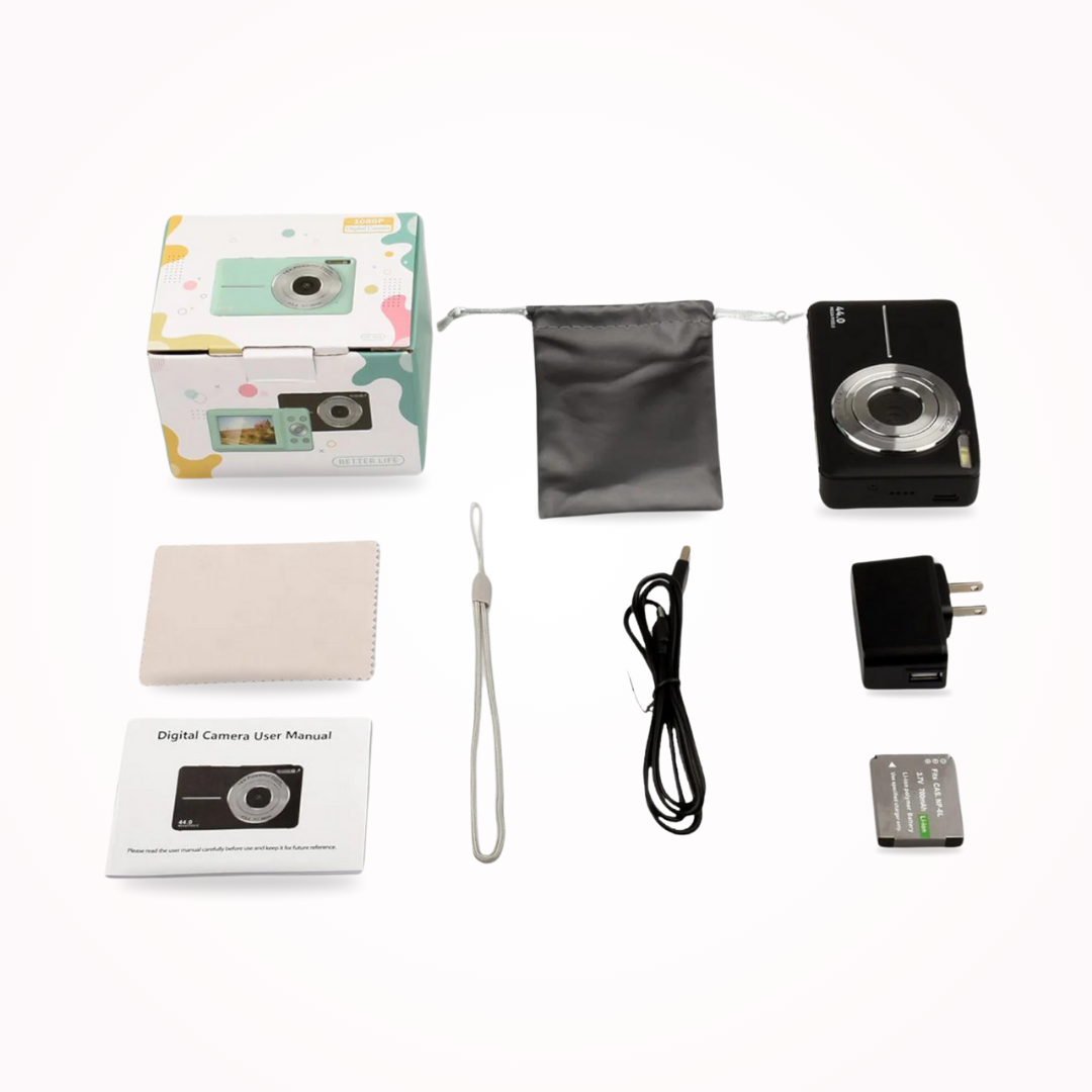 Vintage Digital Camera with 1080p Video Recording – Lightweight and Portable Retro Photography Camera-3