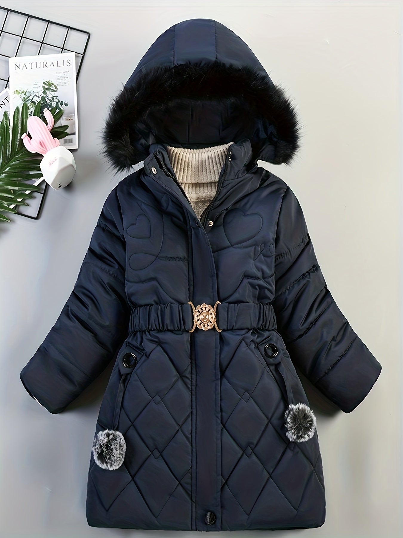 SnowFlurry | Cozy Winter Coat with Hood for Girls