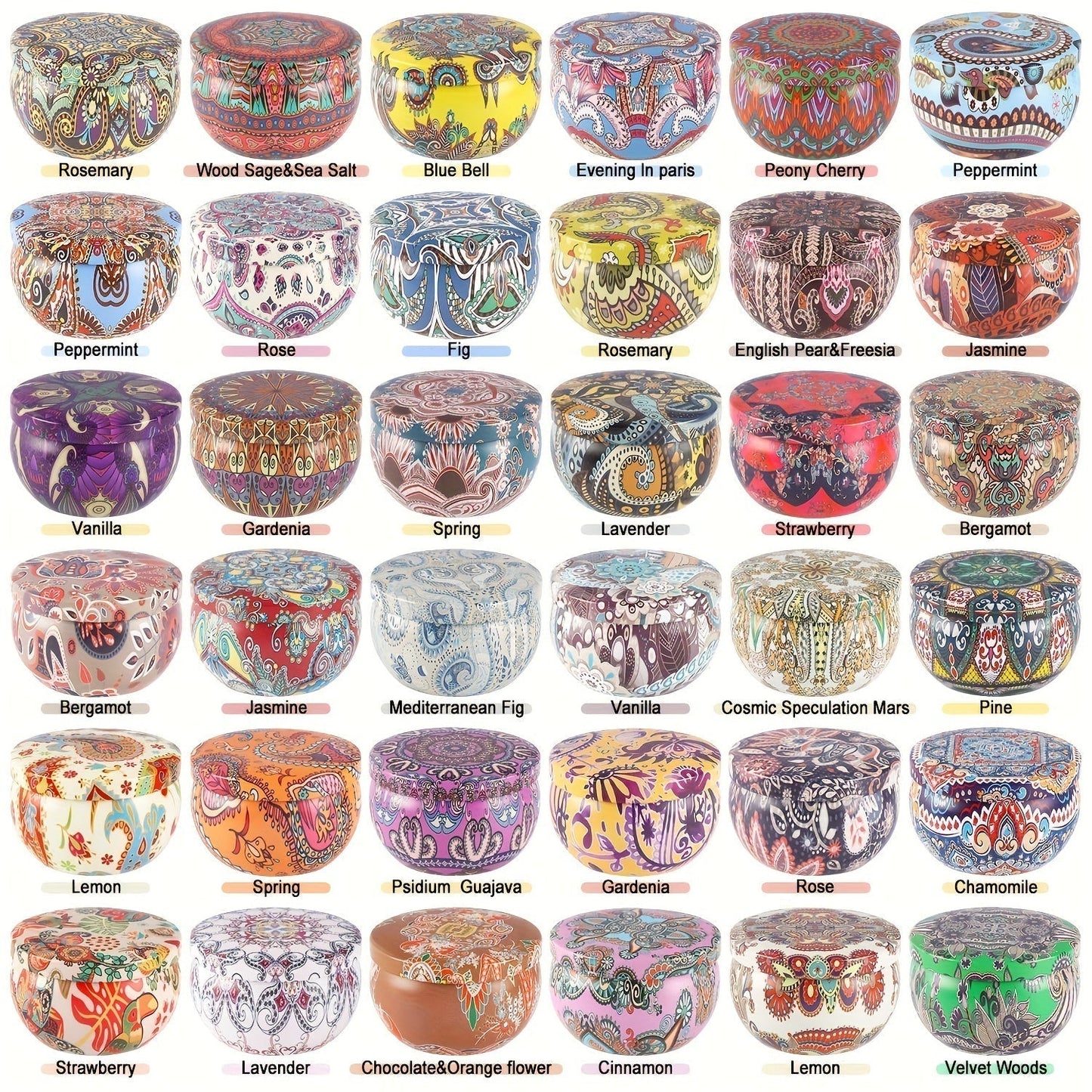 NatureScent - 36 Fragrant Candles with Pure Aromas