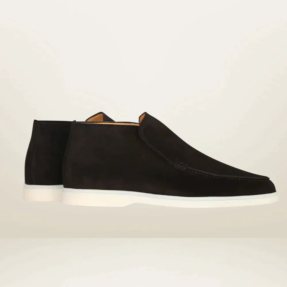 Krok Aristo | Męskie zamszowe loafersy w stylu old money