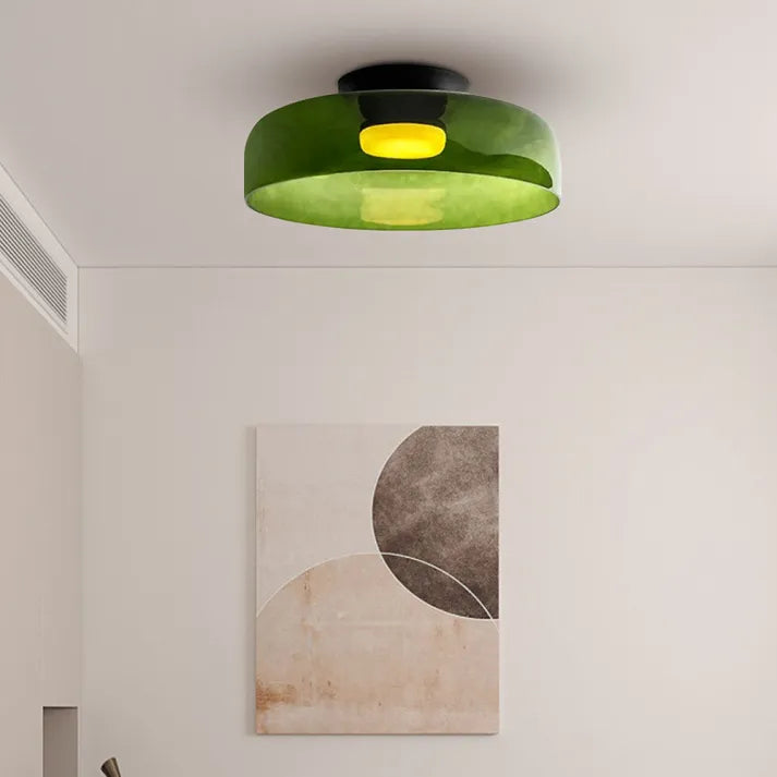 LuxeGleam - Classic Glass Ceiling Lamp