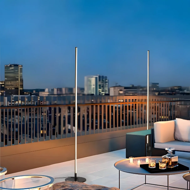 Modern Outdoor Solar Lights - Stylish Solar-Powered Garden Lamp with Wireless Charging-6