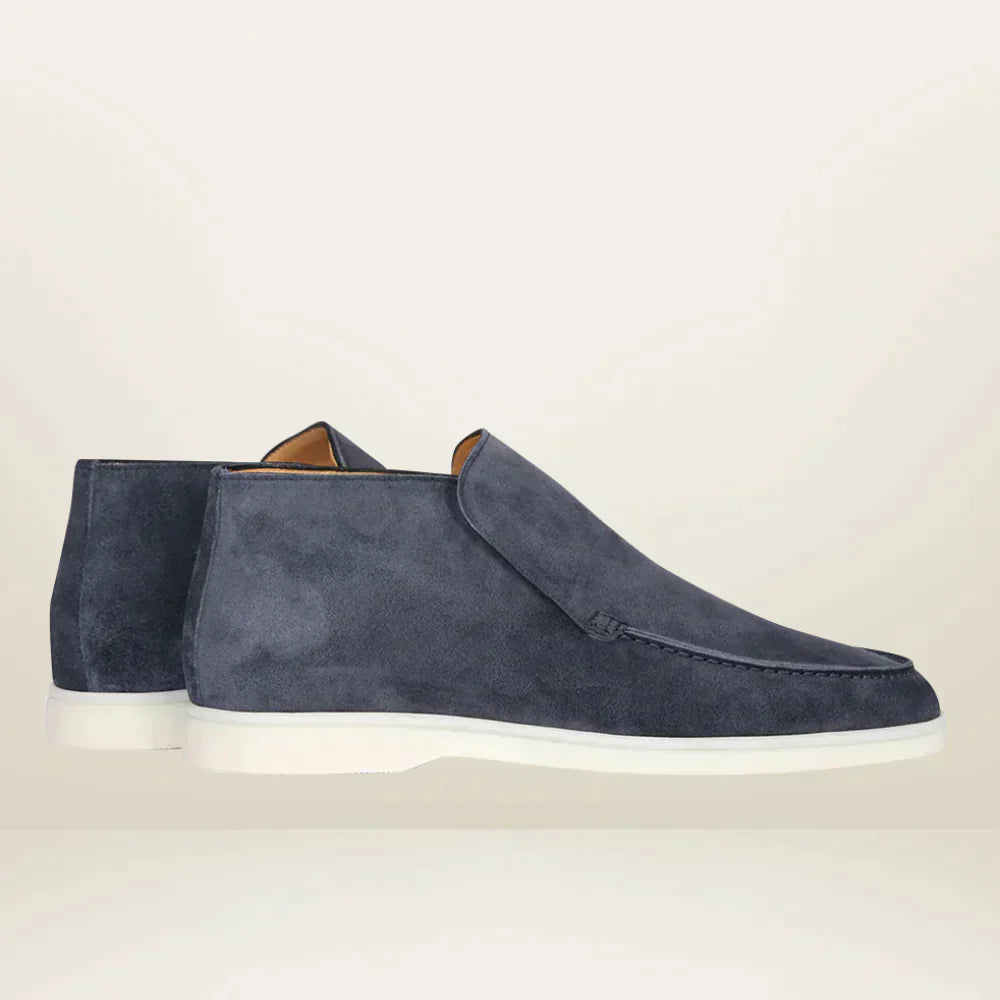 Krok Aristo | Męskie zamszowe loafersy w stylu old money