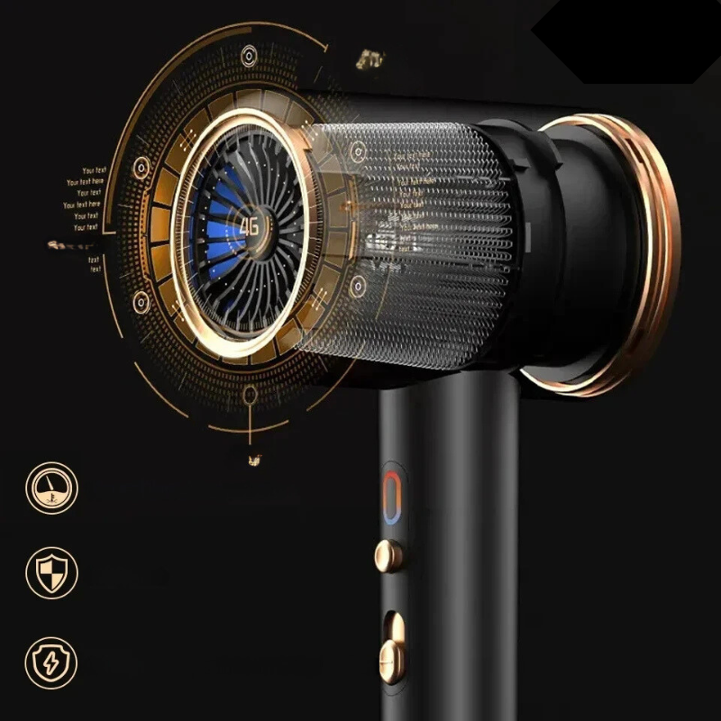 SalonPro - Suszarka do włosów i szczotka o podwójnej temperaturze i dużej mocy