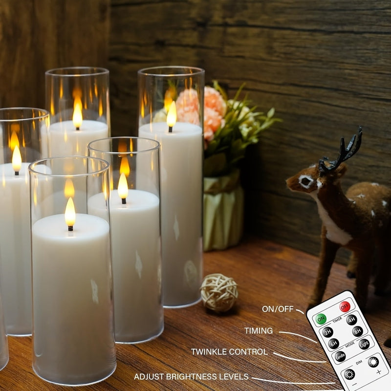 HolidaySpark - 5 Candele LED Senza Fiamma per un Festoso Allegria