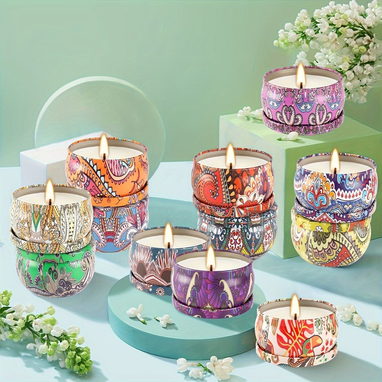 NatureScent - 36 Fragrant Candles with Pure Aromas