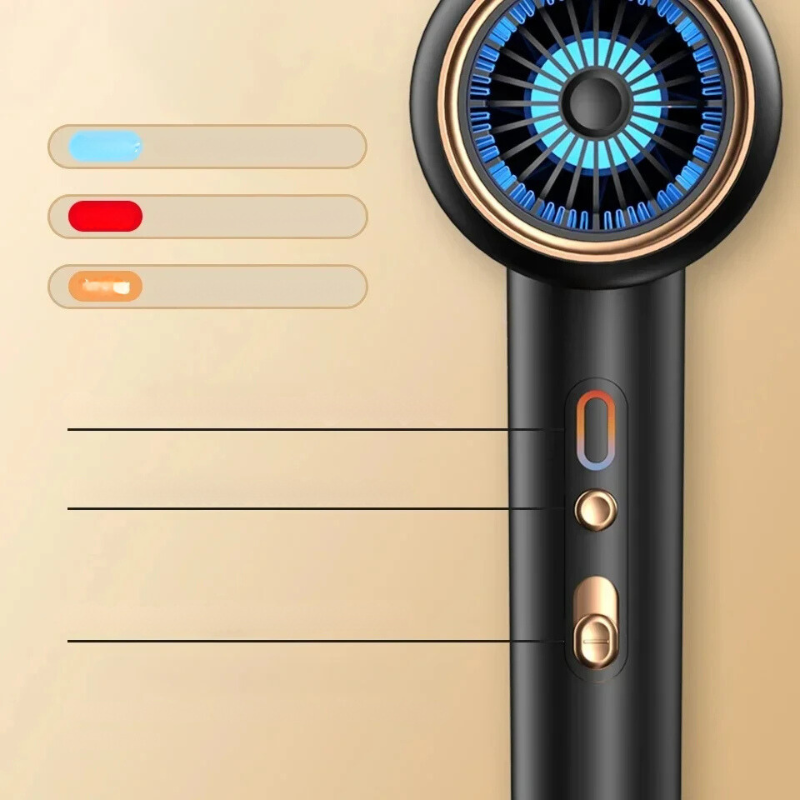 SalonPro - Suszarka do włosów i szczotka o podwójnej temperaturze i dużej mocy