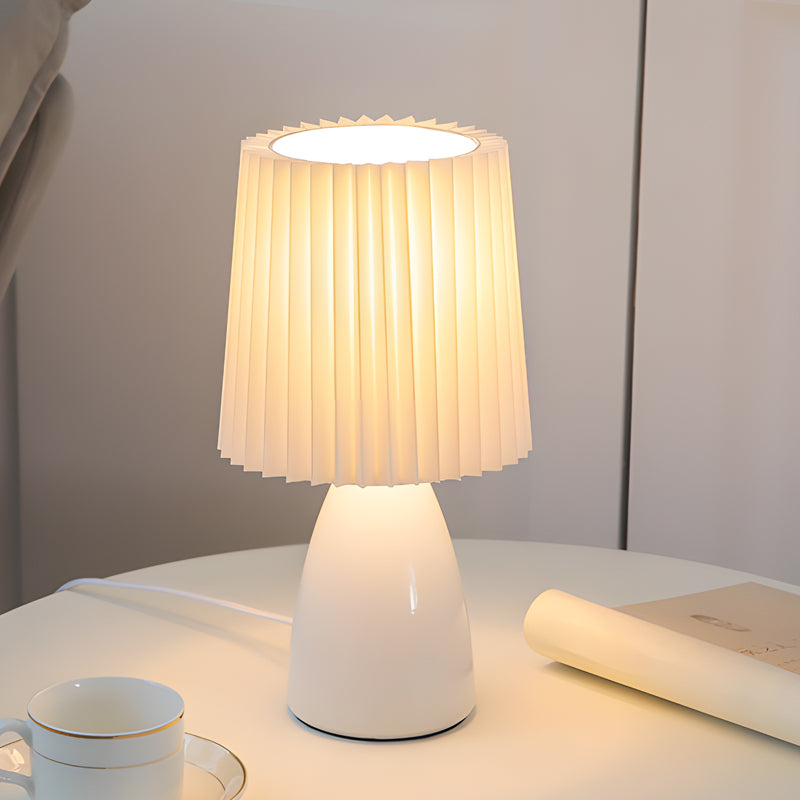 LumiPleat - Glass Base Dimmable Desk Lamp