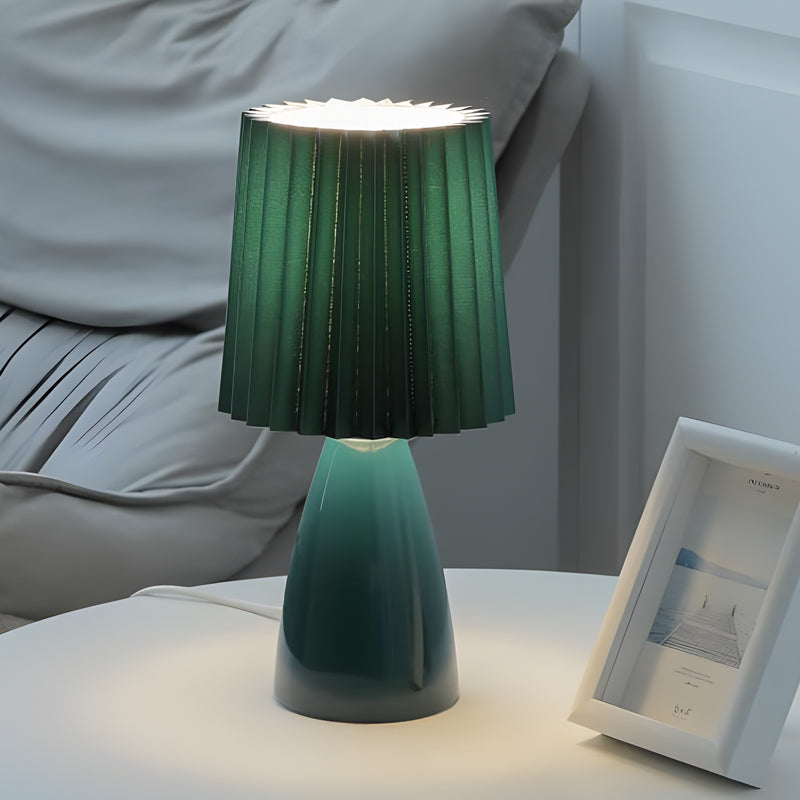 LumiPleat - Glass Base Dimmable Desk Lamp