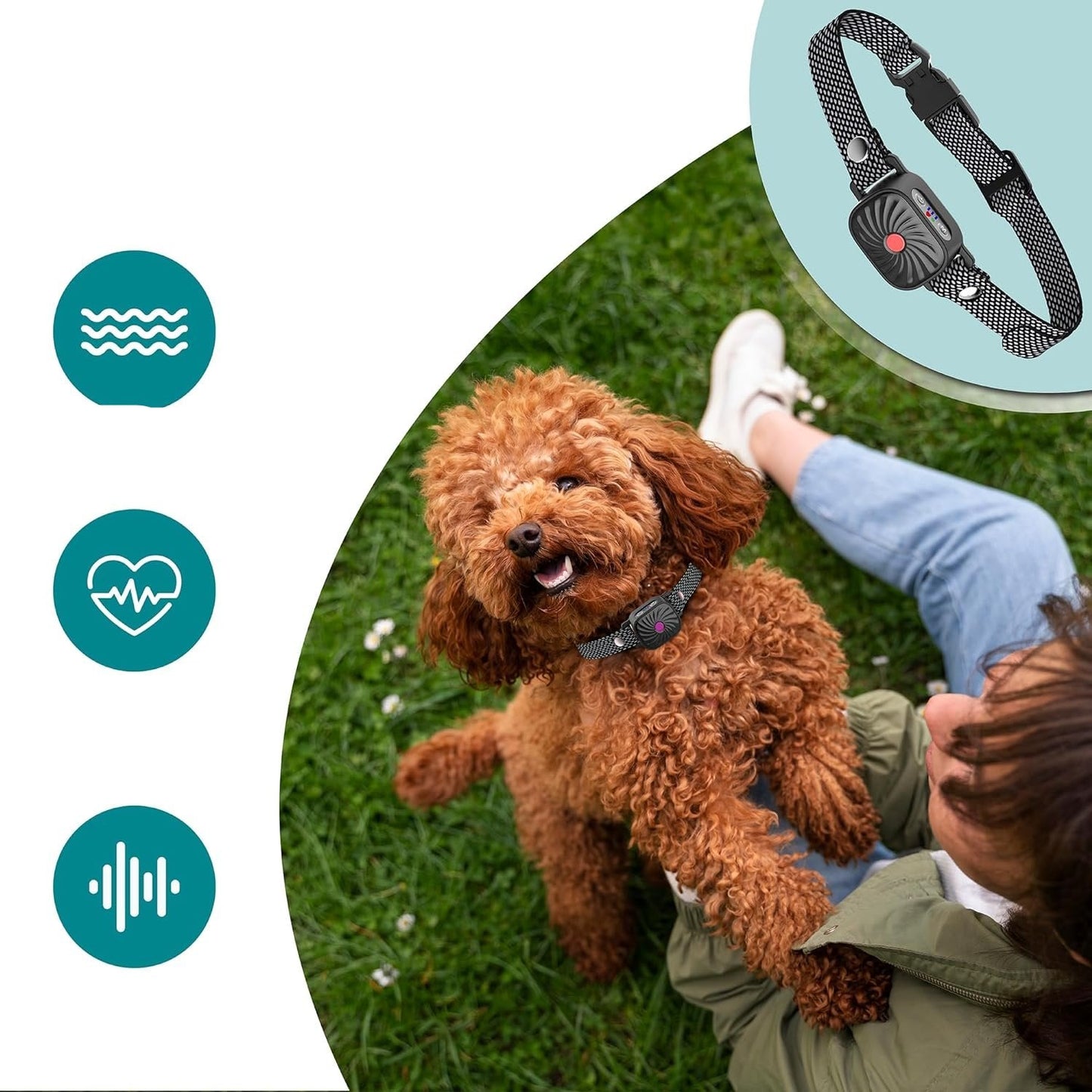 Quietpaw - Adjustable Anti Bark Collar for Dogs - Humane Bark Control Device-4
