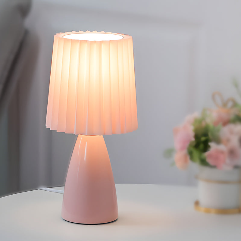 LumiPleat - Glass Base Dimmable Desk Lamp
