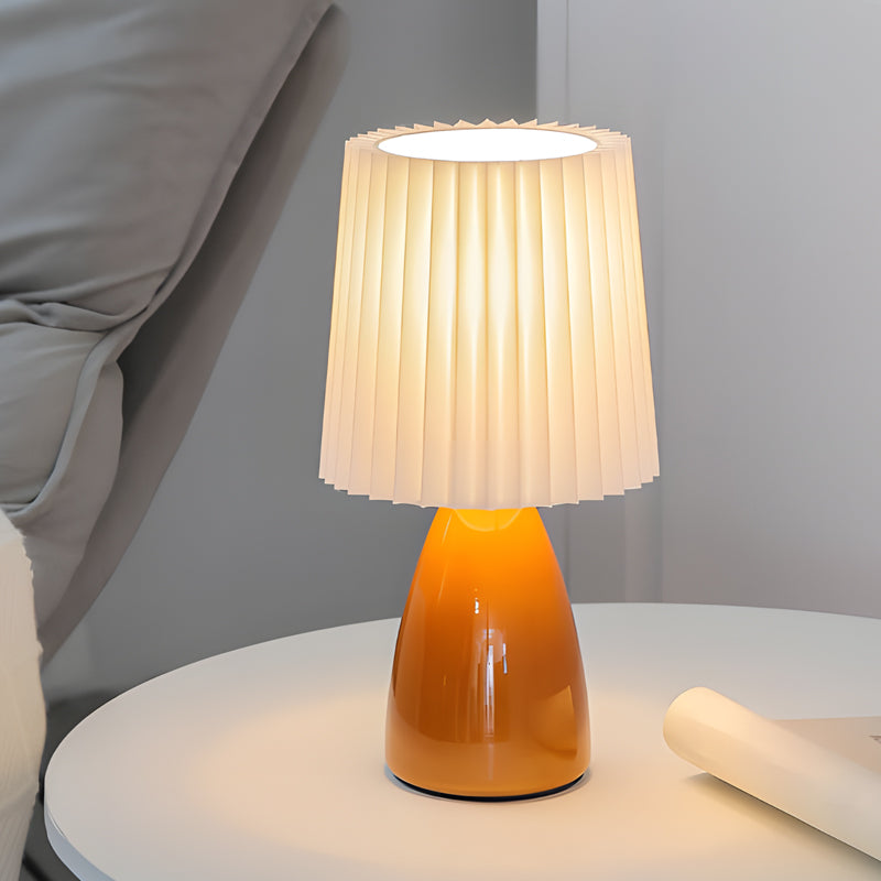 LumiPleat - Glass Base Dimmable Desk Lamp