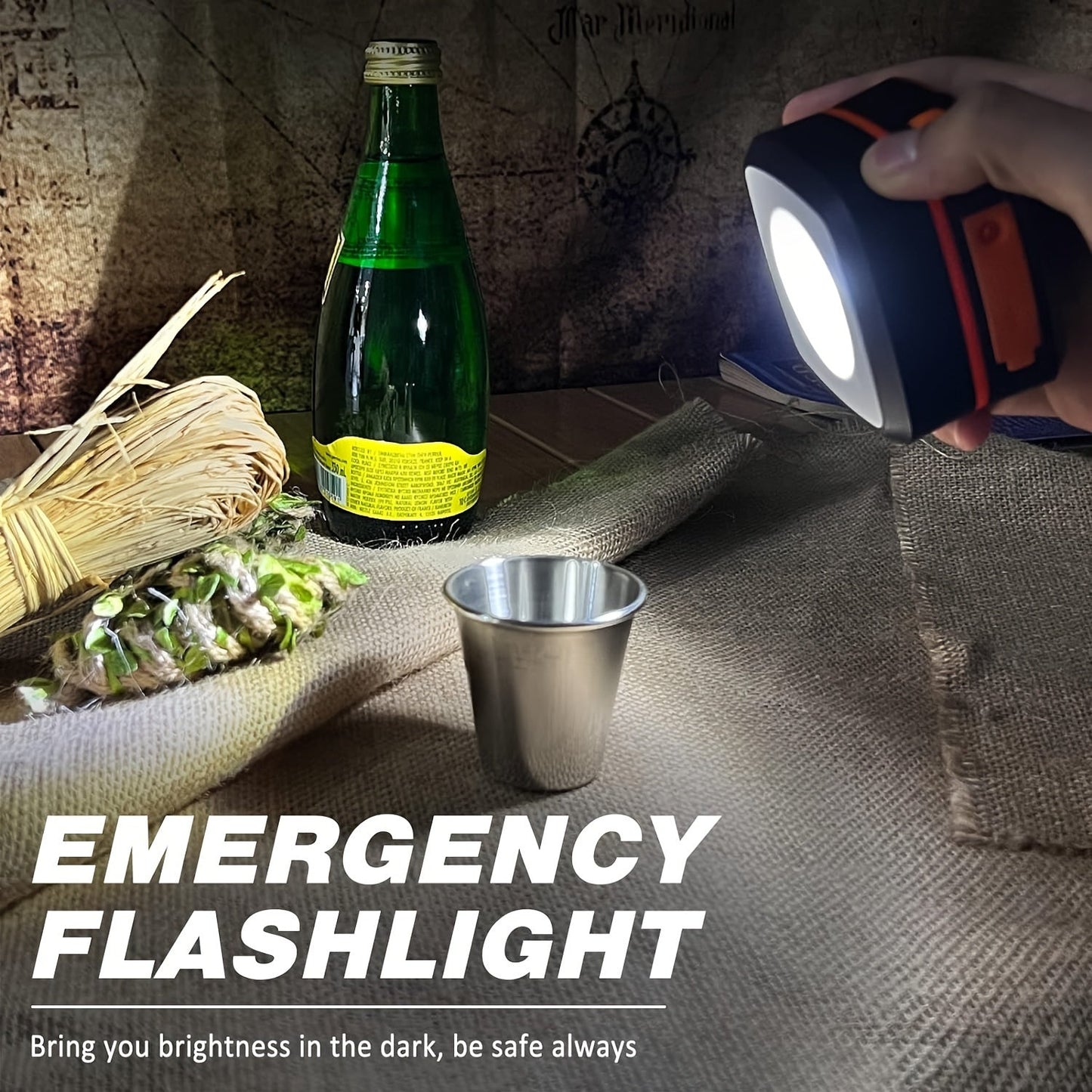 Rechargeable LED Camping Lantern - Compact Foldable Light for Outdoor Adventures and Emergencies-3
