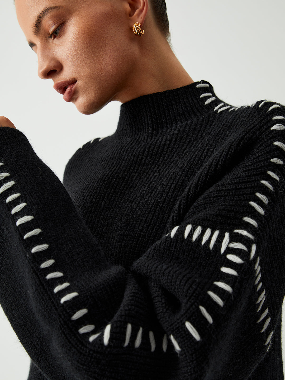 WarmAura - Stylish High-Neck Sweater