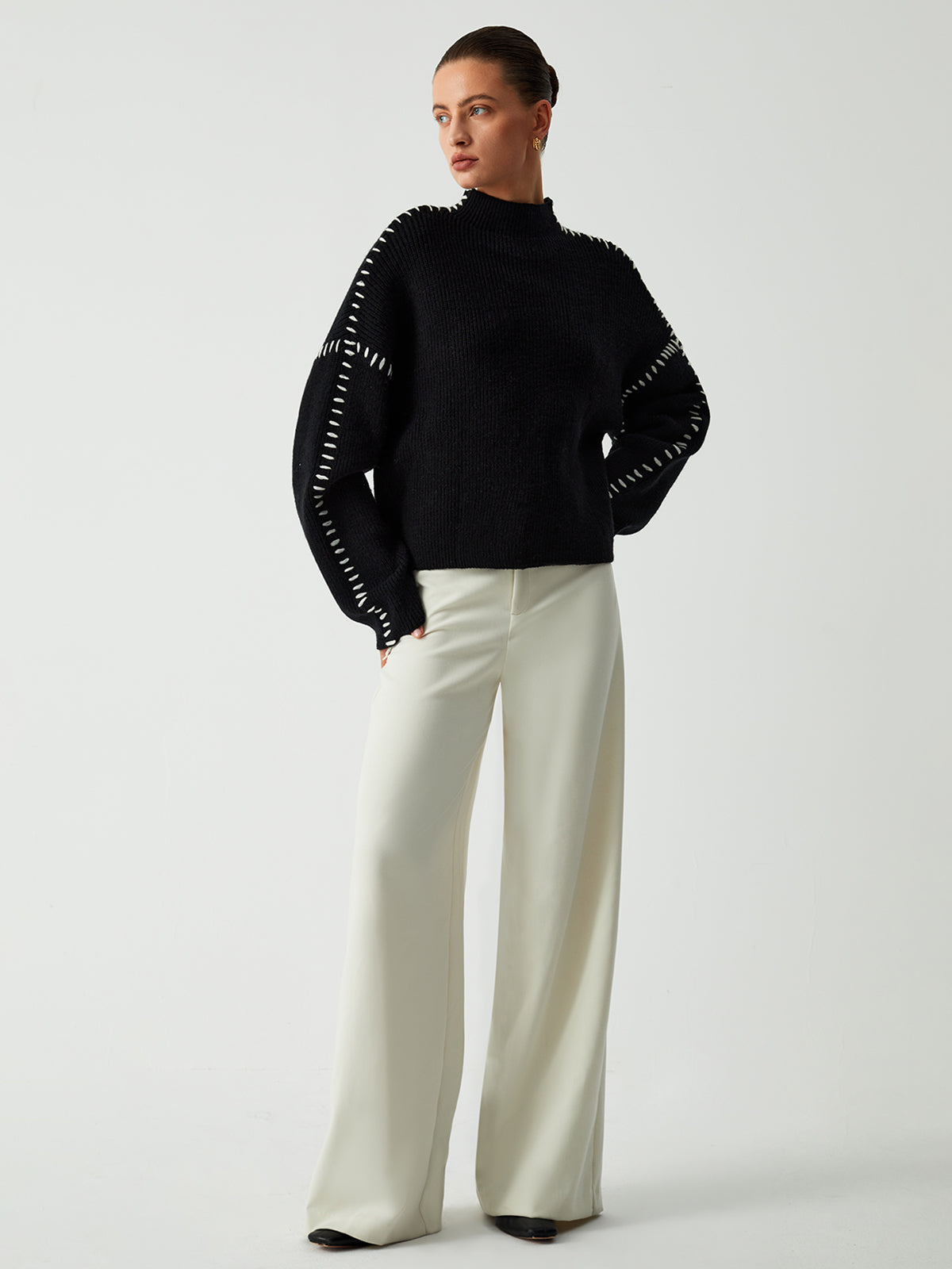 WarmAura - Stylish High-Neck Sweater
