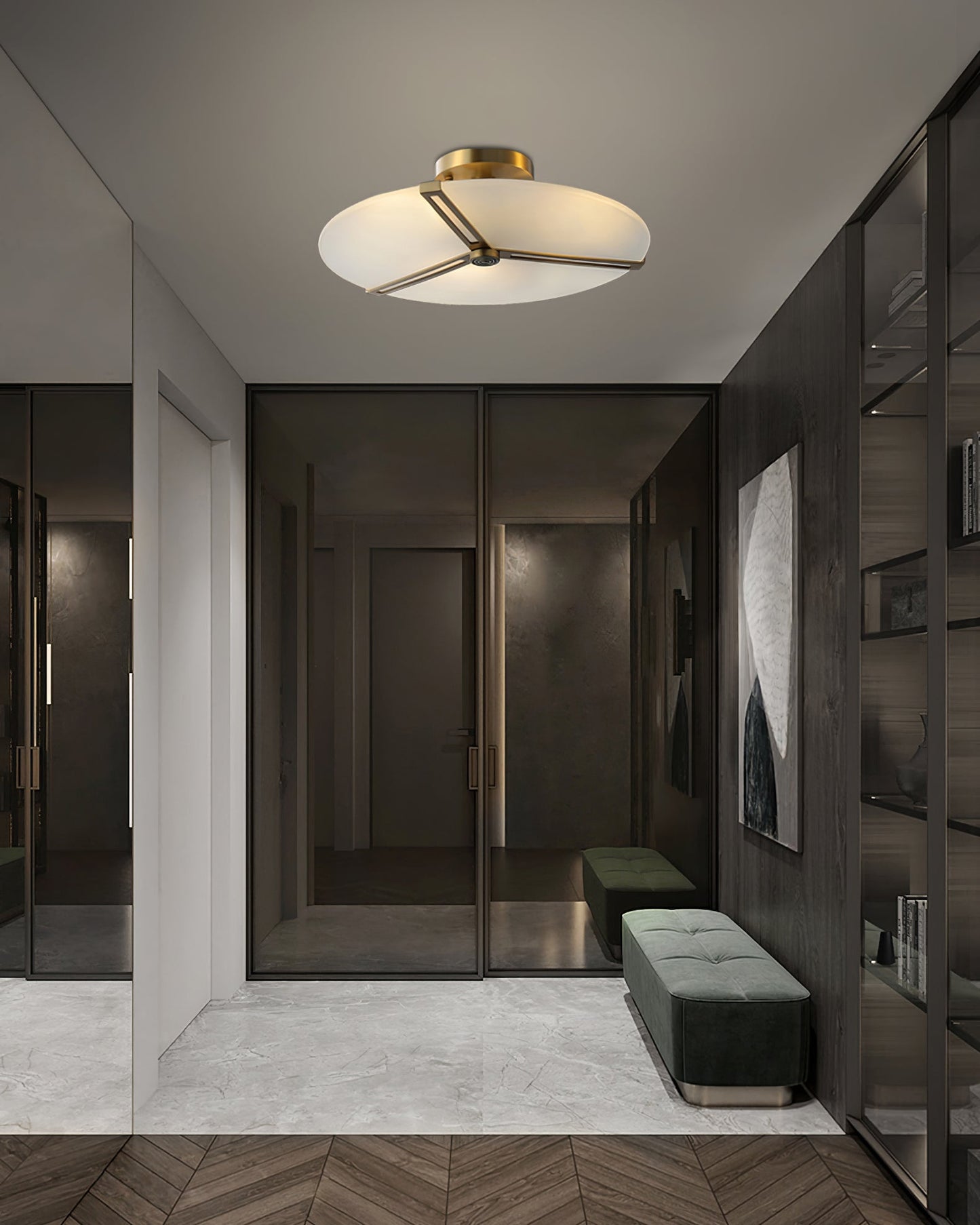 LuxeContempo - Ceiling Light with Sleek Modern Style and Subtle Illumination
