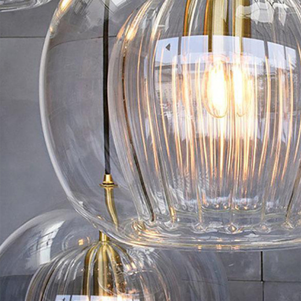ShineSphere - Amber Pendant Light with Radiant Elegance