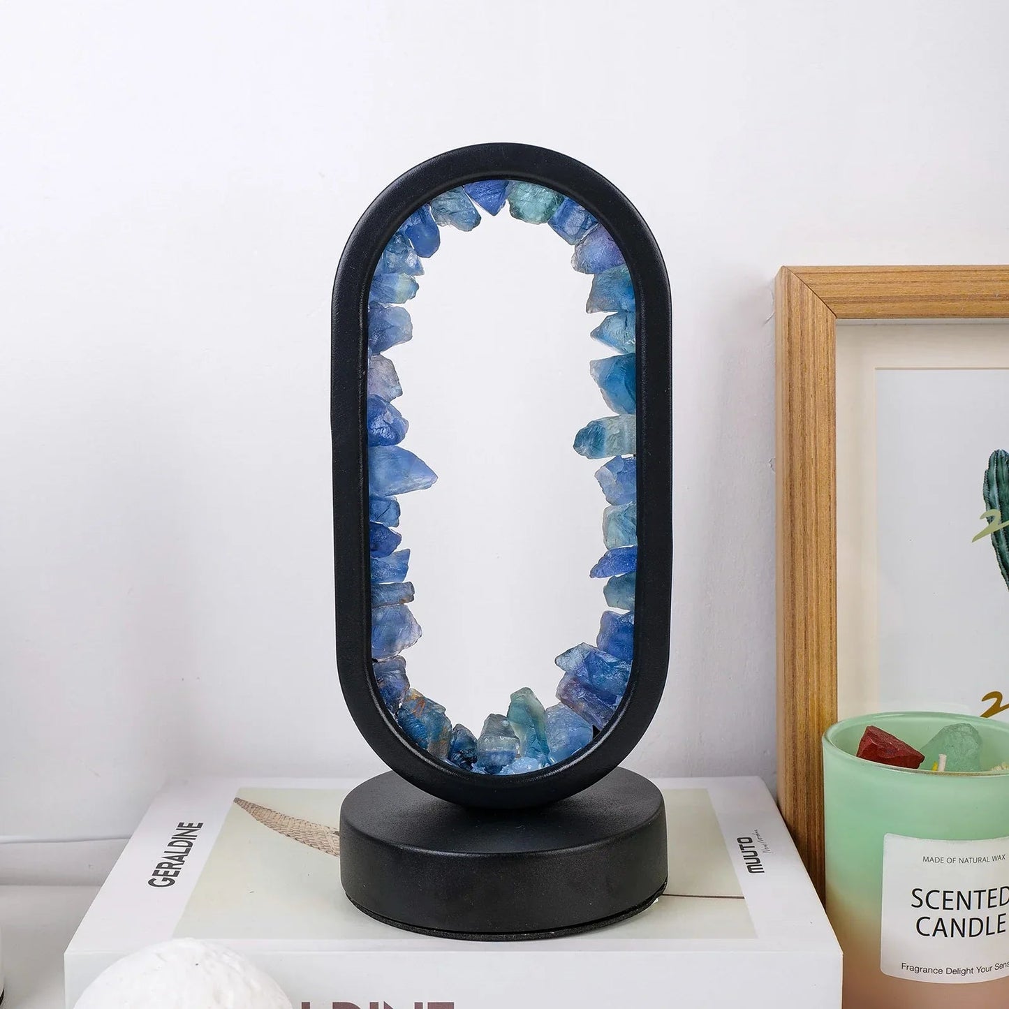 AmethystGlow | Elegant Natural Crystal Serenity Table Lamp for Tranquil Spaces 10