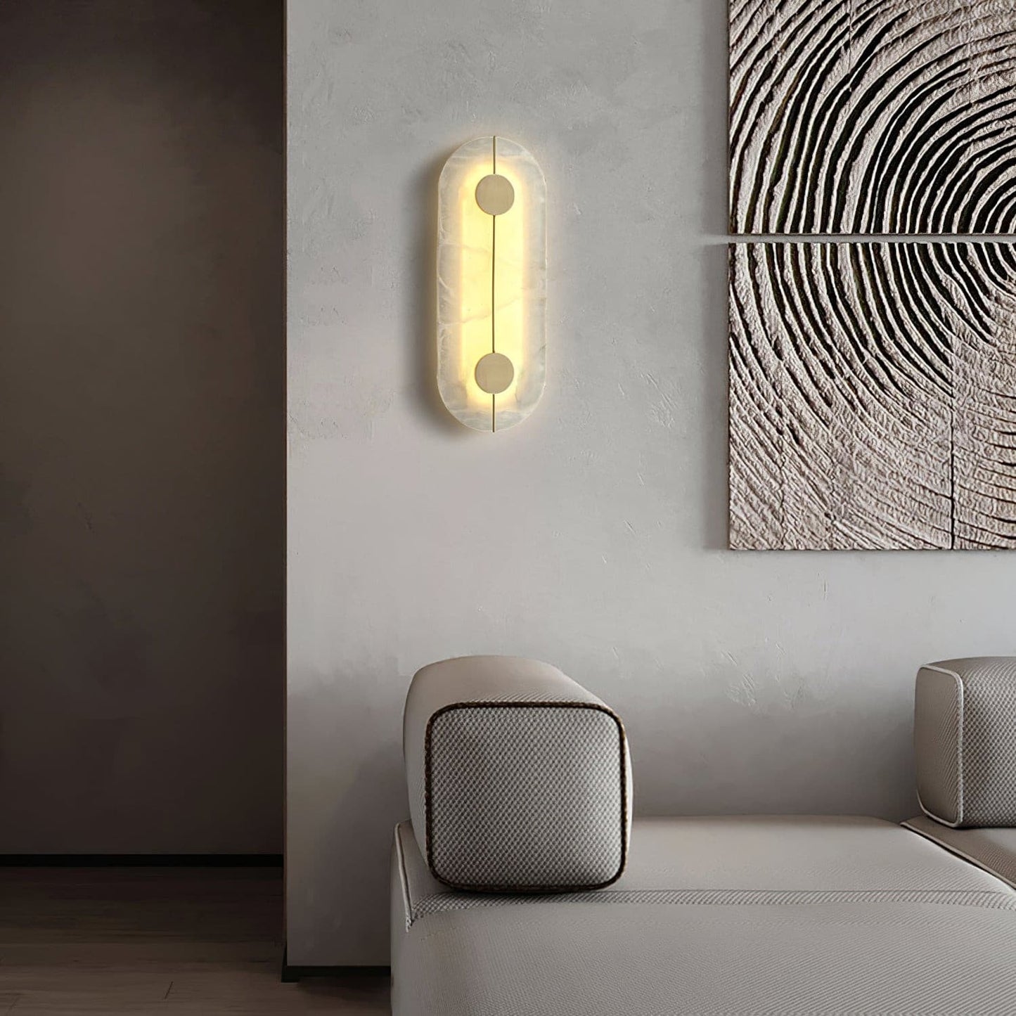 StoneLuxe – Art Deco Wall Lamp with Refined Stone Detail