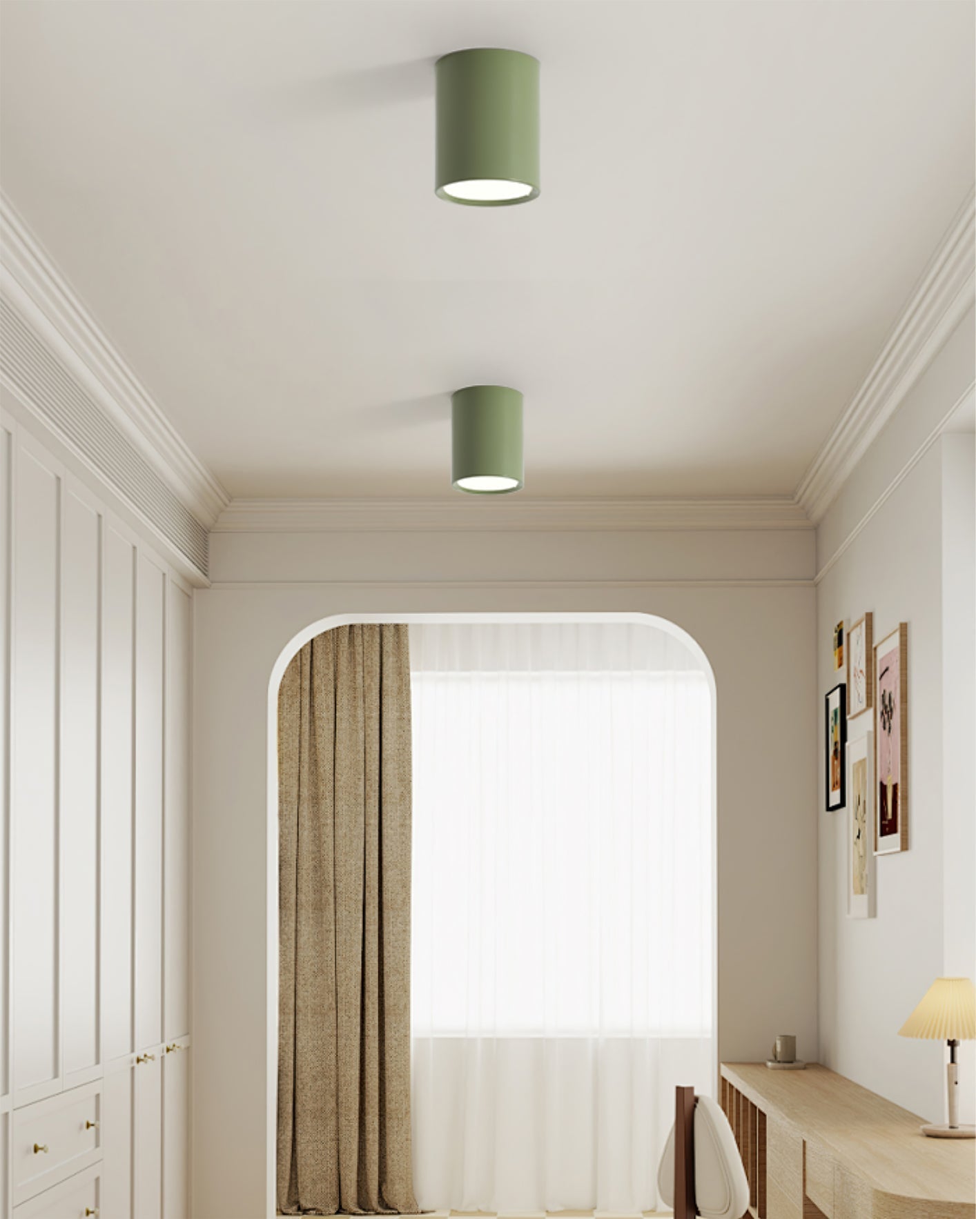AsherSphere - Sleek Ceiling Light with Gentle Illumination