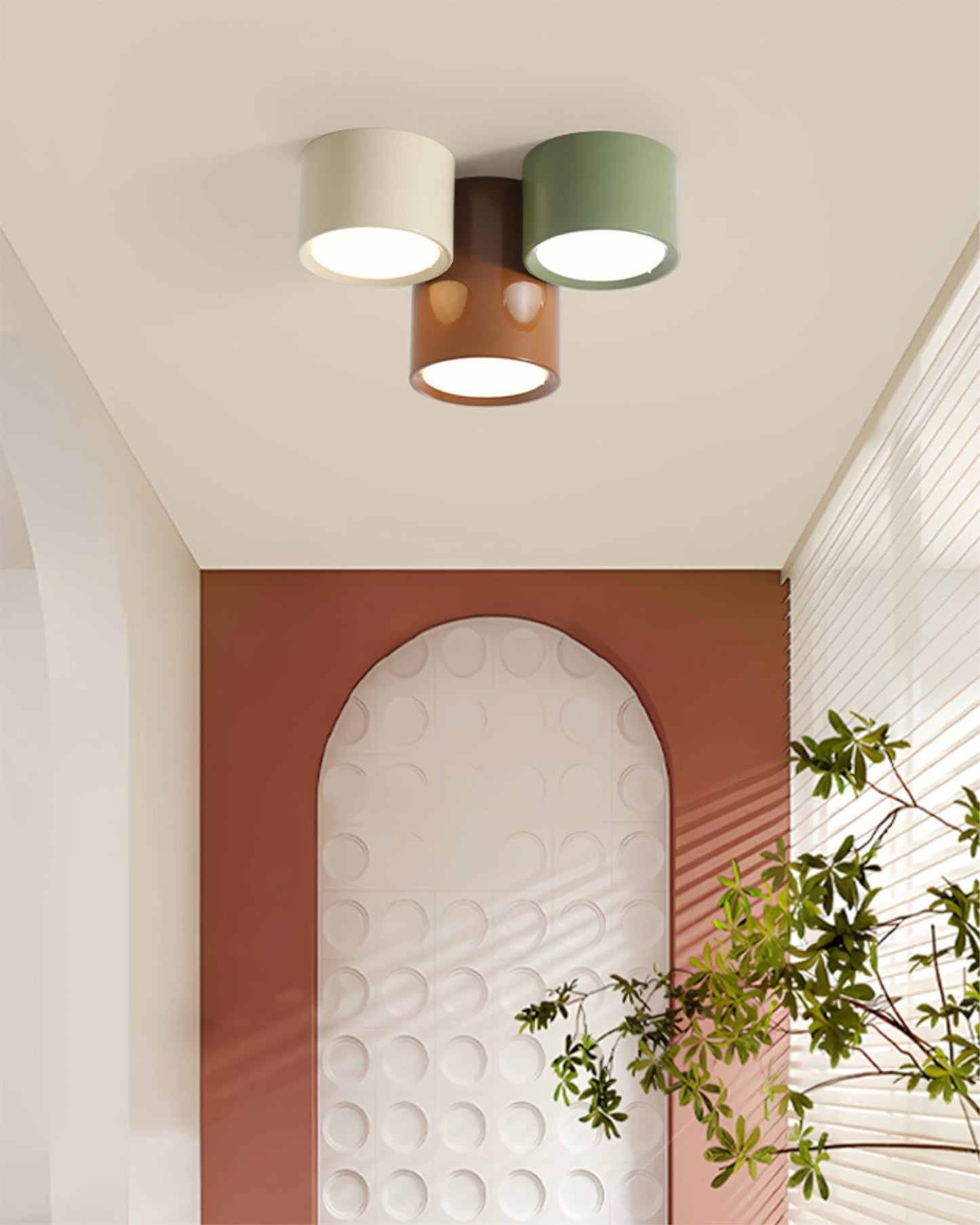 LuxeFusion - Deckenlampe mit integrierten Materialien und warmem Licht